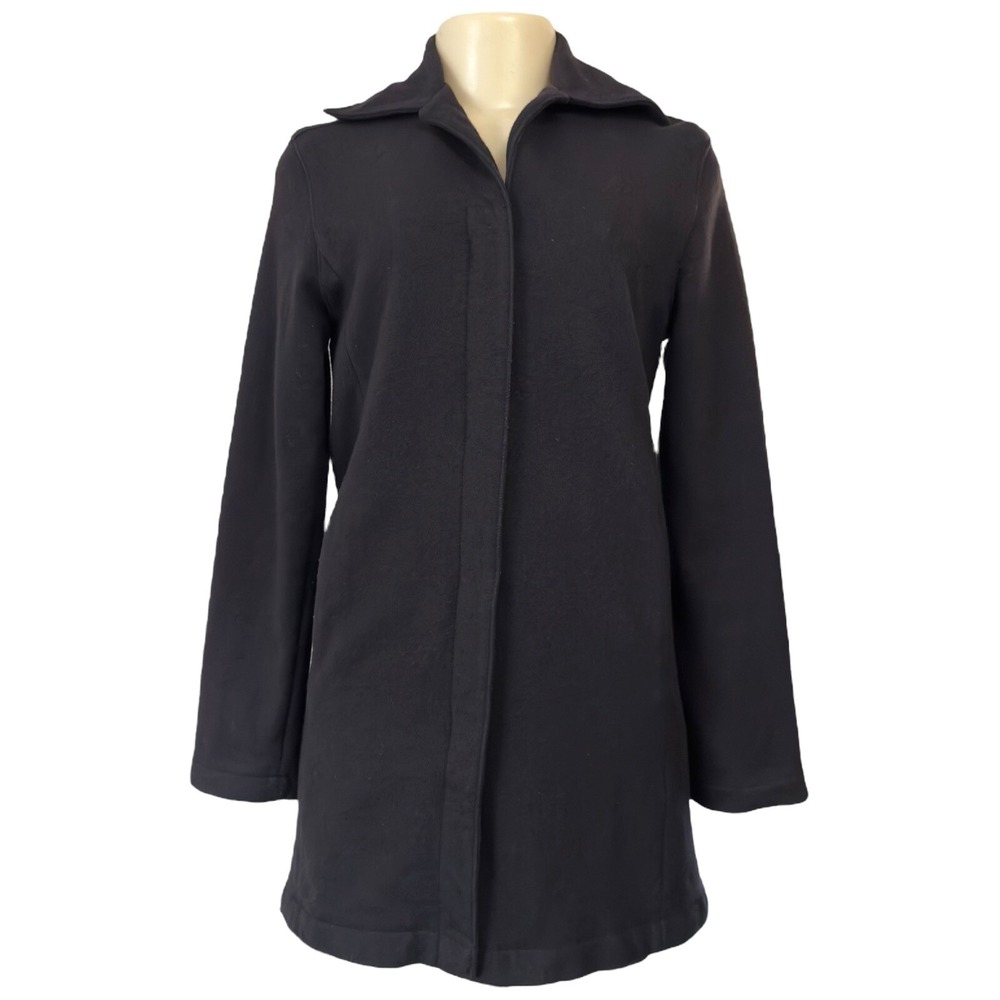 Banana Republic Black Button Down Wool Blend Collared Cardigan Coat‎ Jacket S